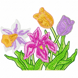 Flowers And Tree Embroidery Design 11 Flowers And Tree Embroidery Design 11